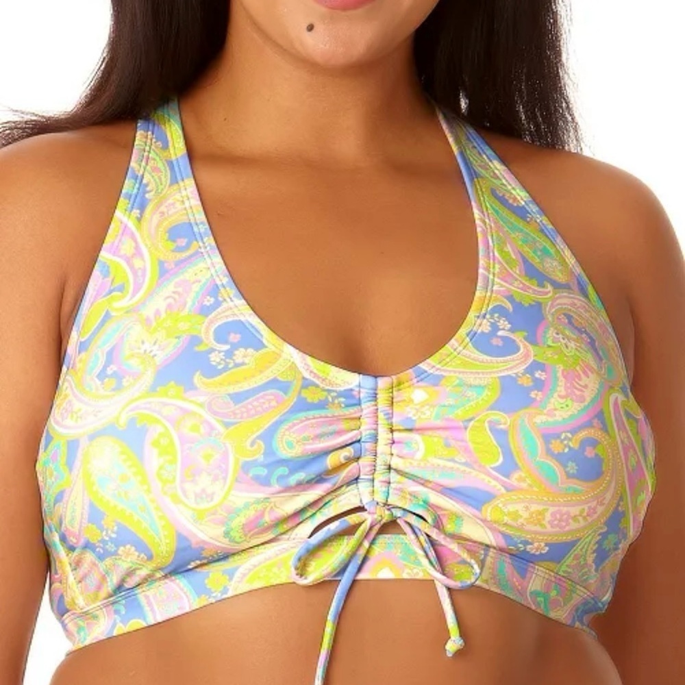 Colorful Paisley Print Halter Top